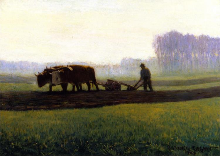 Oxen Ploughing, 1903 - Clarence Gagnon