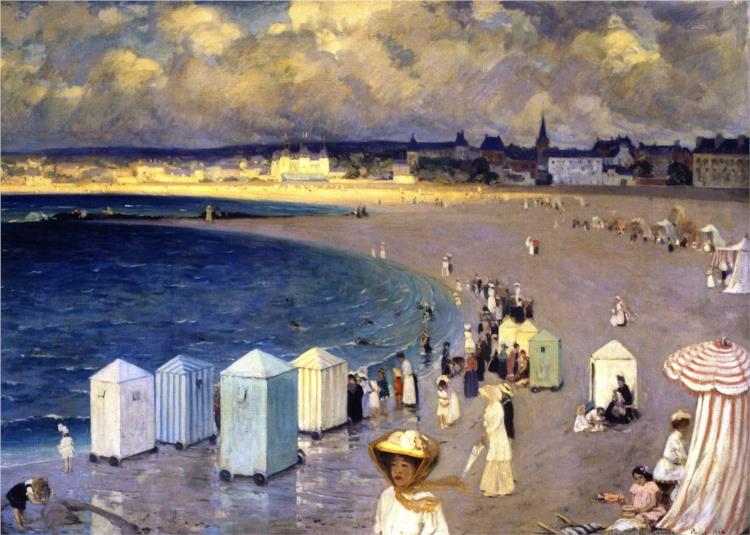 The Two Beaches, Paramé, Saint-Malo, 1908 - Кларенс Ганьон