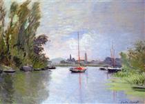 Argenteuil Seen from the Small Arm of the Seine - Claude Monet