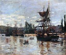 Boats at Rouen - Claude Monet