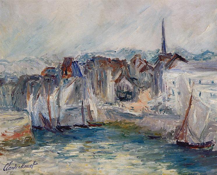 Boats in the Port of Honfleur, 1917 - 莫內