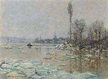 Breakup of Ice - Claude Monet