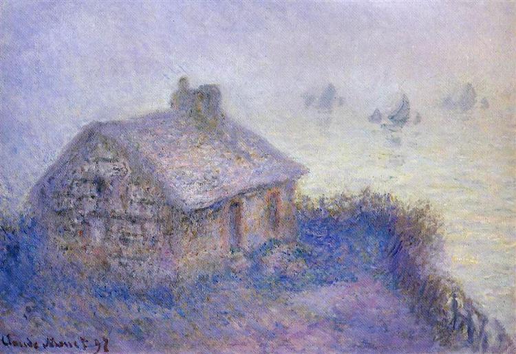 Customs House at Varengeville in the Fog, 1897 - Клод Моне