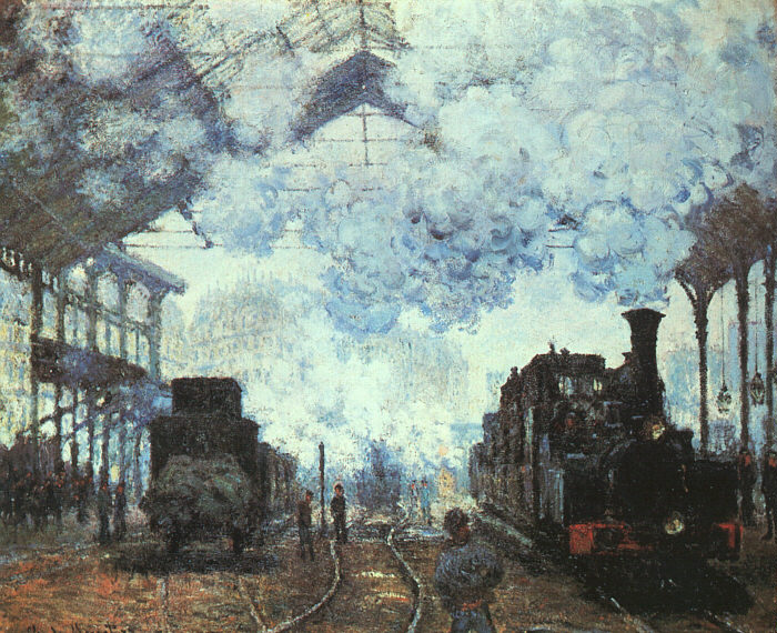 Gare St.-Lazare: Arrival of a Train, 1877 - 莫內