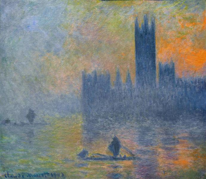 Вестминстерский дворец. Эффект тумана, 1903 - Клод Моне