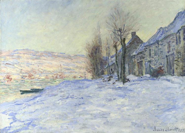 Coucher de soleil sur la neige à Lavacourt, 1879 - Claude Monet