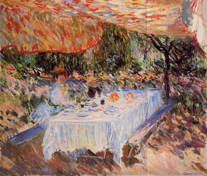Завтрак под навесом, 1883 - Клод Моне