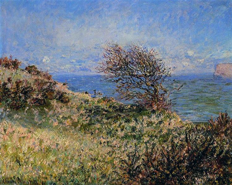 On the Cliff at Fecamp, 1881 - Claude Monet
