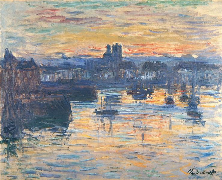 Port of Dieppe, Evening, 1882 - 莫內