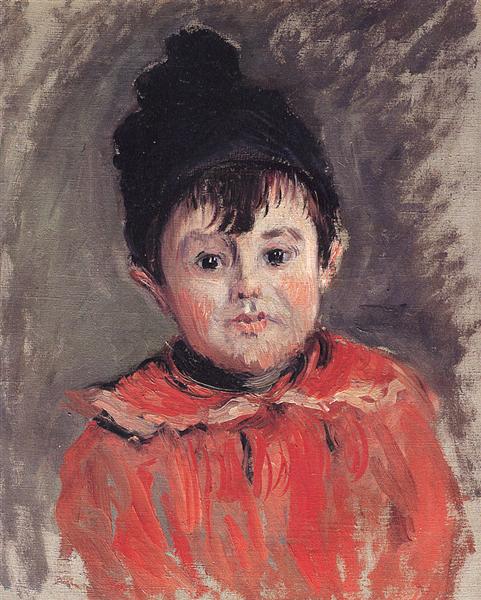 Портрет Мишеля в шапочке с помпоном, 1880 - Клод Моне