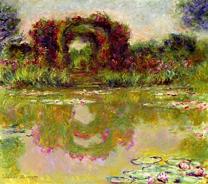 Розовая арка в Живерни, 1913 - Клод Моне