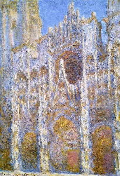 Rouen Cathedral, Sunlight Effect, 1894 - Клод Моне