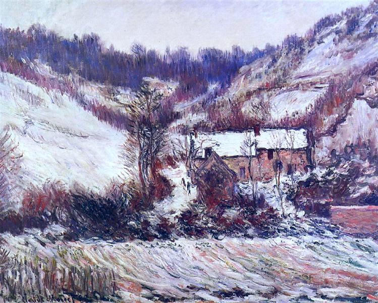 Snow Effect at Falaise, 1886 - 莫內
