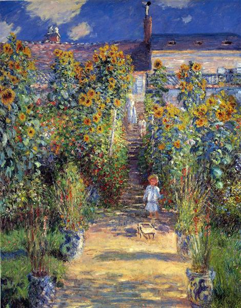 The Artist's Garden at Vétheuil, 1880 - Claude Monet