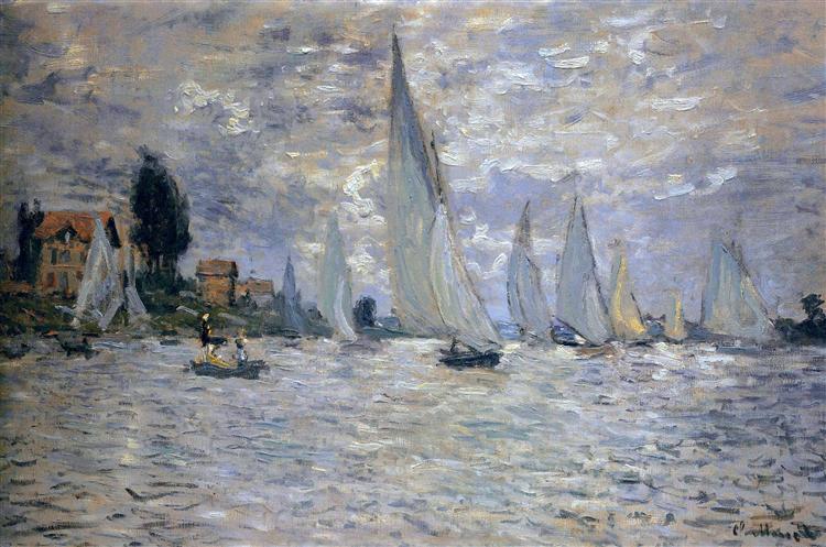 The Boats Regatta at Argenteuil, 1874 - 莫內