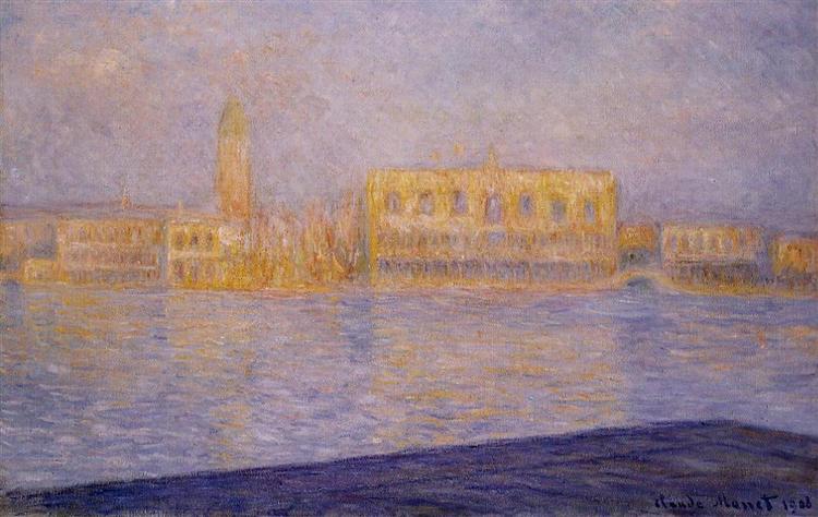 The Doges' Palace Seen from San Giorgio Maggiore 2, 1908 - 莫內