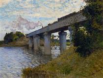 Die Eisenbahnbrücke von Argenteuil - Claude Monet