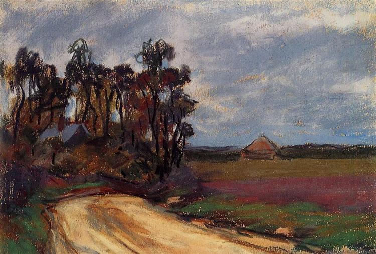 Дорога и дома, 1885 - Клод Моне