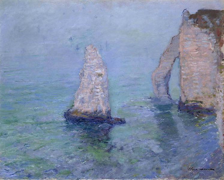 The Rock Needle and Porte d’Aval, Etretat, 1885 - Claude Monet