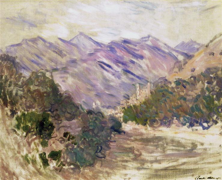 The Valley of the Nervia with Dolceacqua, 1884 - 莫內