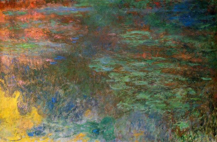 Water Lily Pond, Evening (right panel), 1920 - 1926 - Клод Моне