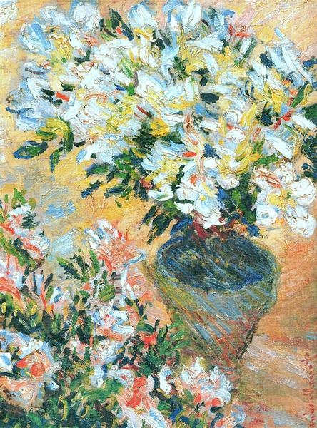White Azaleas in a Pot, 1885 - Claude Monet