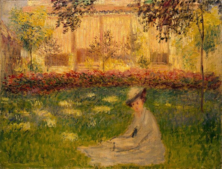 Woman In A Garden 1876 Claude Monet Wikiart Org