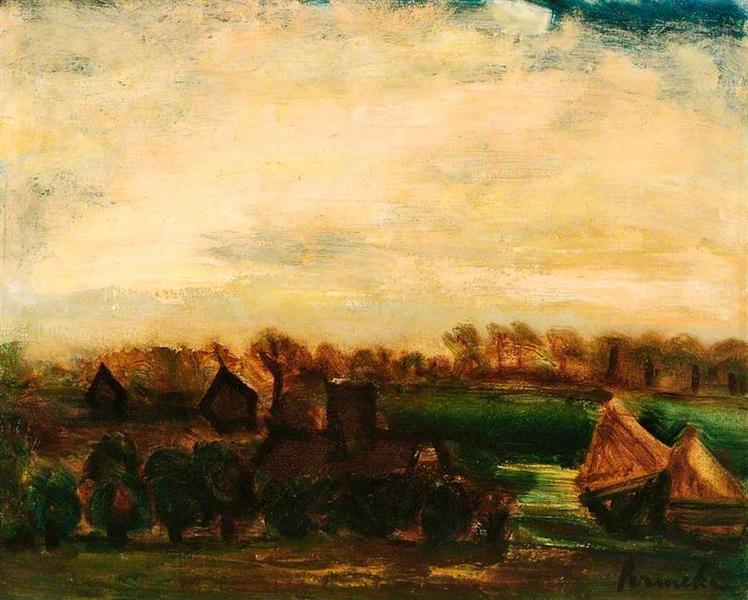 Landscape with Haystacks - Констан Пермеке