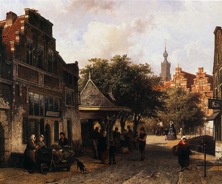 View of Oudewater - Cornelis Springer