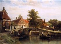 Vista em Enkhuizen - Cornelis Springer