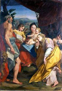 The Mystic Marriage of St. Catherine - Антоніо да Корреджо