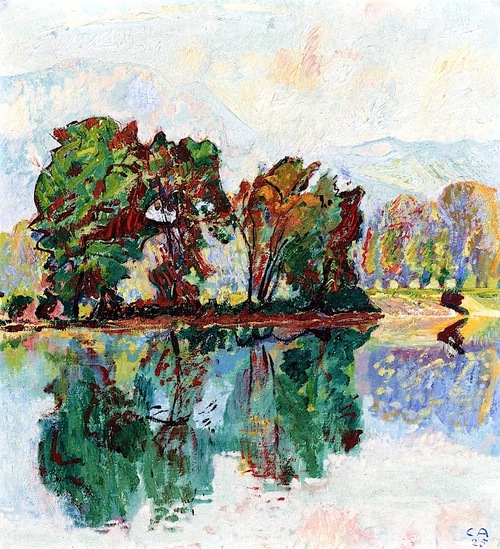 Landscape near the River Aare, 1925 - Куно Ам'є