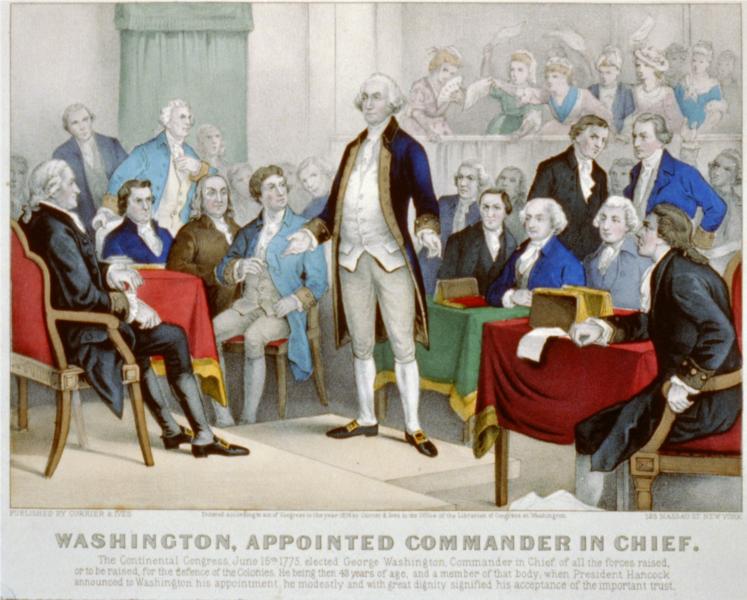 George Washington after his appointment as commander in chief of the Continental Army, 1876 - Currier and Ives