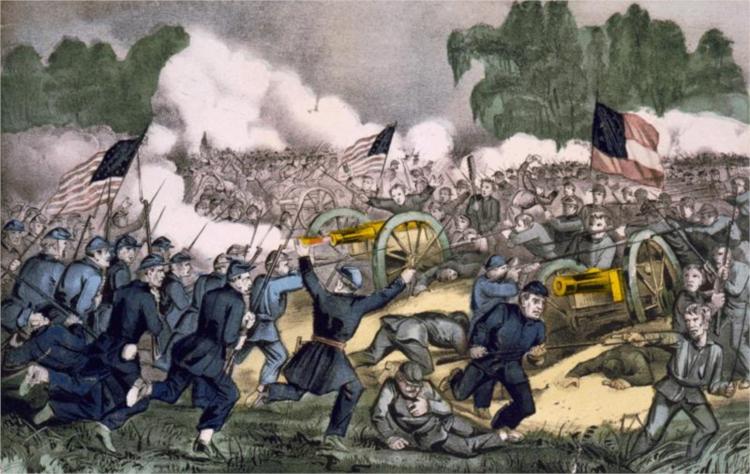 The battle of Gettysburg, Pa. July 3d. 1863, 1863 - Куррье и Айвз