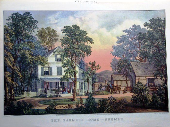 The Farmers Home - Summer, 1867 - Куррье и Айвз