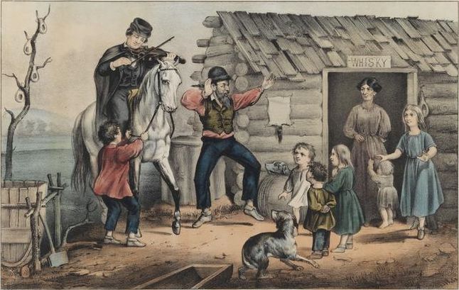 The Turning of the Tune, 1870 - Currier and Ives