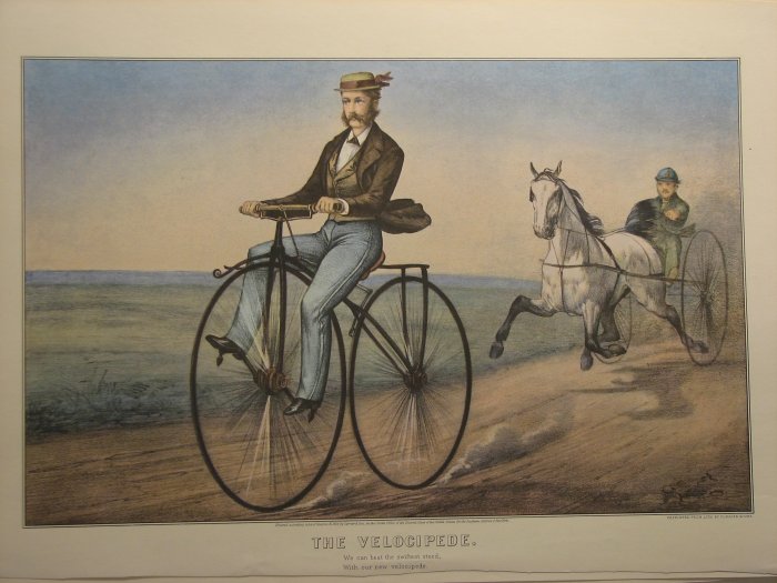The Velocipede, 1869 - Currier & Ives