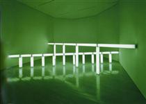 Greens crossing greens (to Piet Mondrian who lacked green) - Дэн Флавин