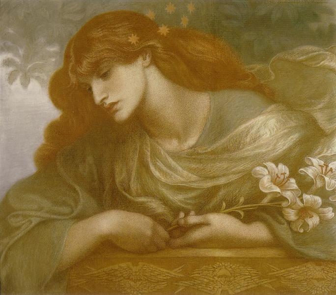 The Blessed Damozel Study, 1873 - Dante Gabriel Rossetti