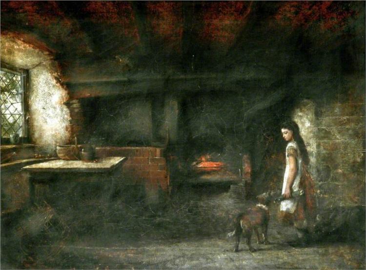 Interior of a Welsh Cottage, 1873 - David Bates