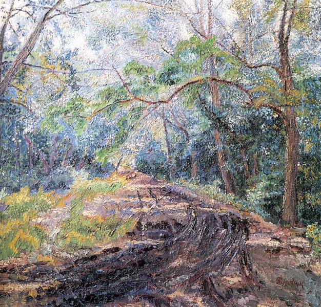 Landscape with a road, c.1910 - David Burliuk