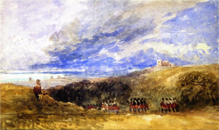 Peace and War. Lympne Church and Castle, 1838 - David Cox