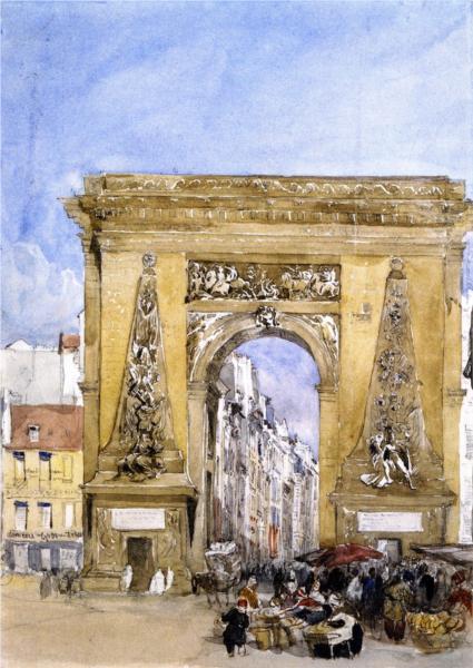 Porte St. Denis, Paris, 1829 - David Cox