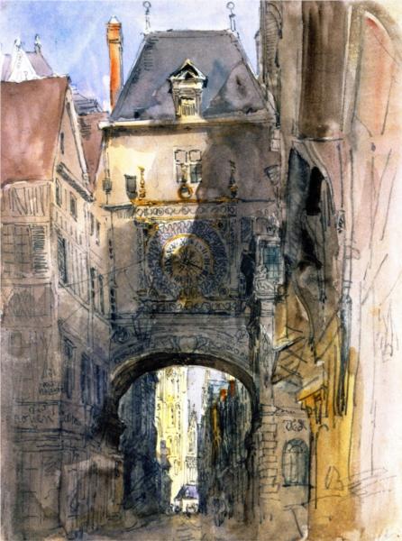 Tour d'Horloge, Rouen, 1829 - David Cox
