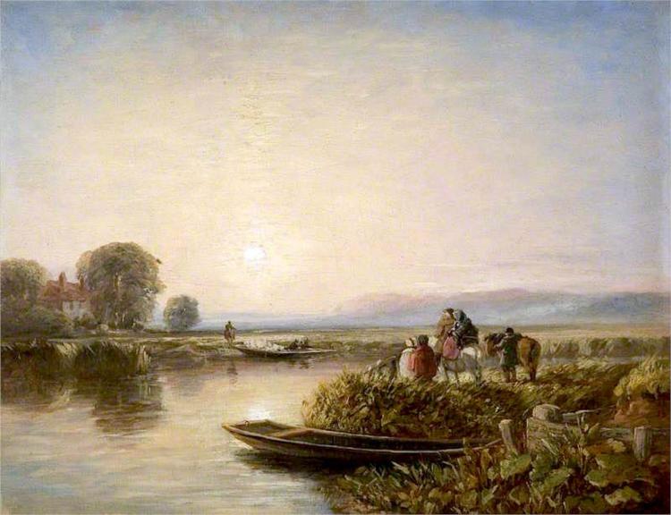 Waiting for the Ferry, Morning, 1815 - David Cox