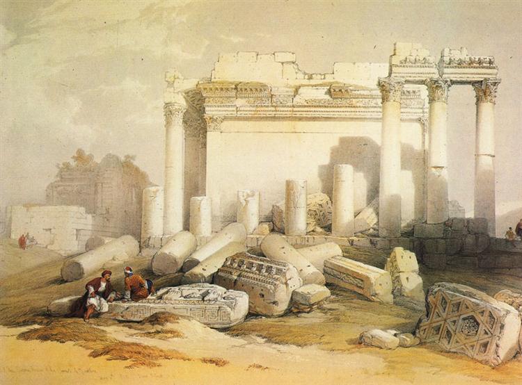 Portion of the Eastern Portico - David Roberts