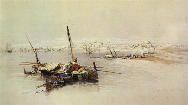 Saint Jean d'Acre, from the Sea - David Roberts