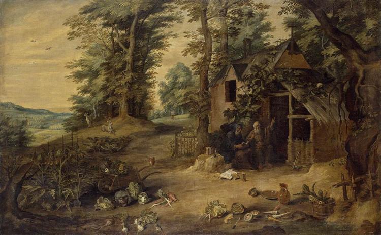 Пейзаж, c.1655 - Давид Тенирс Младший