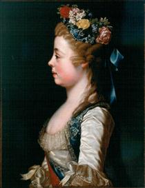 Portrait de la cantatrice italienne Giuseppina Grassini (1773-1850) dans le  role de Zaire dans la piece du meme nom de Voltaire (1694-1746)' Elle fut la  maitresse de Napoleon Bonaparte et du duc