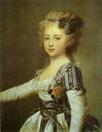 Portrait of Grand Duchess Elena Pavlovna as a Child - Dmitri Levitski